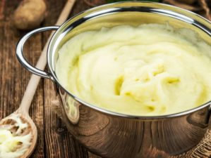 Portion of homemade Mashed Potatoes on wooden background | Instant Mashed Potatoes: Awesome Survival Food? | Featured