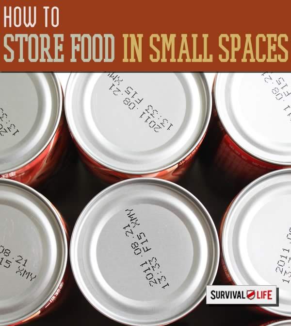Emergency Food Storage In Small Spaces | http://survivallife.com/emergency-food-storage-small-spaces/