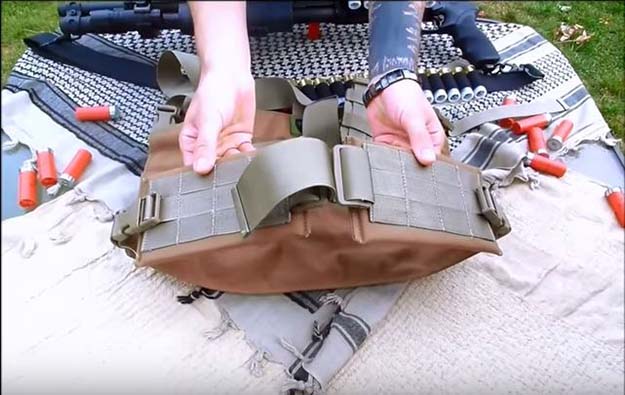 The Tactical Shotgun Shell Chest Rig waist belt. Read more at http://survivallife.com/tactical-shotgun-shell-chest-rig