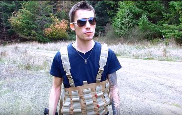 The Tactical Shotgun Shell Chest Rig by Beez Combat Systems. Read more at http://survivallife.com/tactical-shotgun-shell-chest-rig