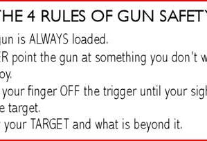 4 rules of firearms safety