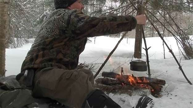 How To Make Fire On Top Of Deep Snow | Survival Life