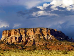 Feature | View of the rugged mountain landscape with plants | The Best Campgrounds In New Mexico