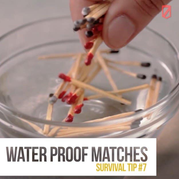 Waterproof matches | Quick & Easy Survival Hacks Using Household Items