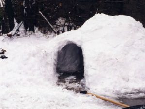 Snow Shelter igloo snow fort frozen winter pb
