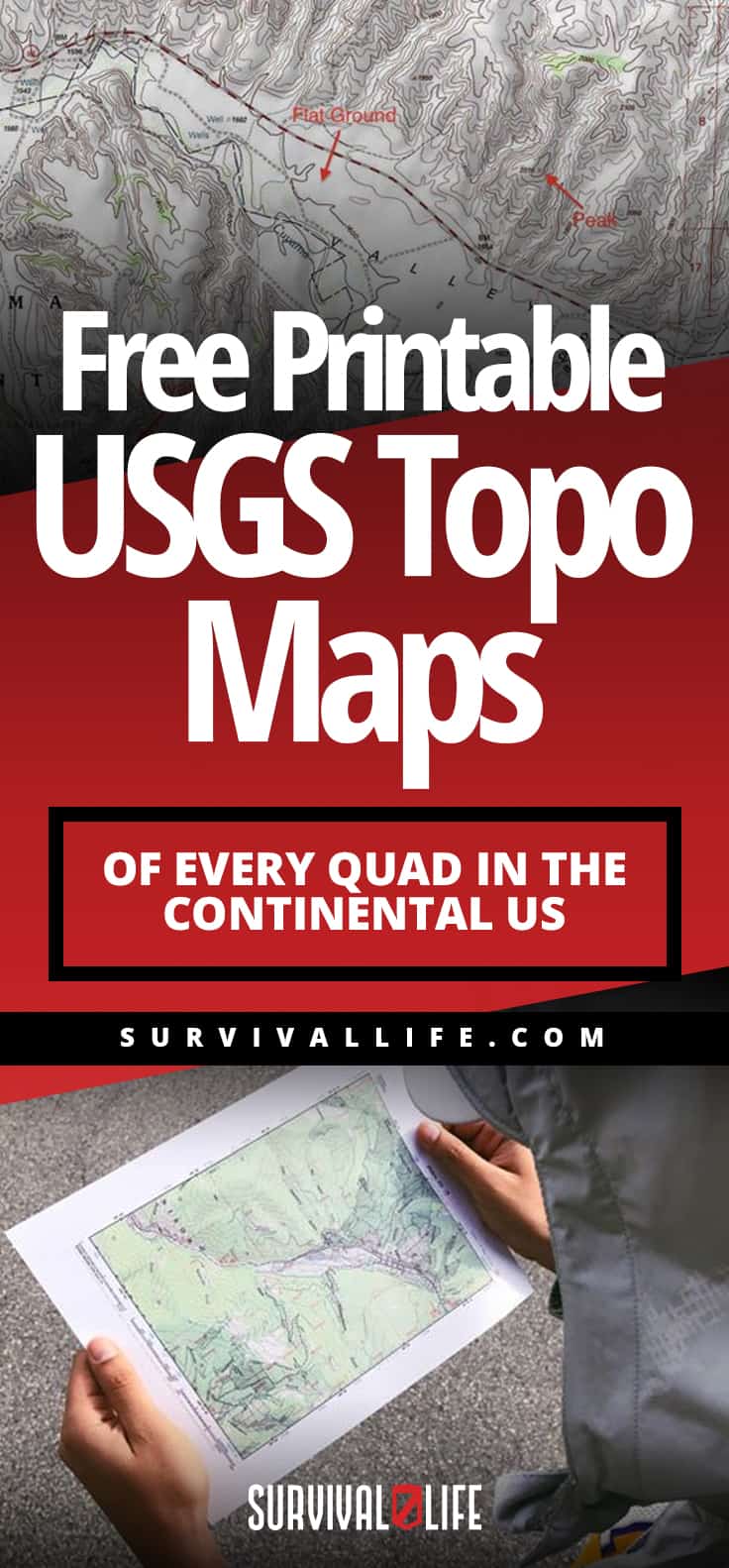 USGS Topo Maps Of Every Quad In The Continental US [Free Printable ] | https://survivallife.com/printable-usgs-topo-maps/