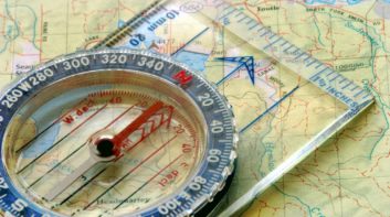 USGS Topo Maps Of Every Quad In The Continental US Free Printable   Closeup View Compass Sitting On Topo USGS Topo Maps Ss Featured 353x197 