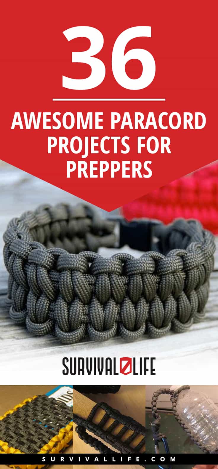 36 Awesome Paracord Projects For Preppers | https://survivallife.com/36-paracord-projects-preppers/