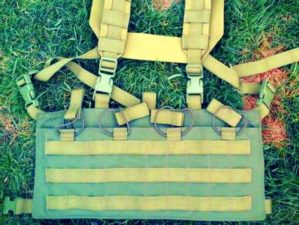Feature | Chest Rig in the Grass | AK74 Chest Rig by Beez Combat Systems | russian ak chest rig