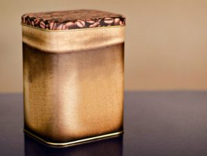 Feature | Tin Can painted with coffee | Coffee Can Survival Kit: Don't Travel Without It