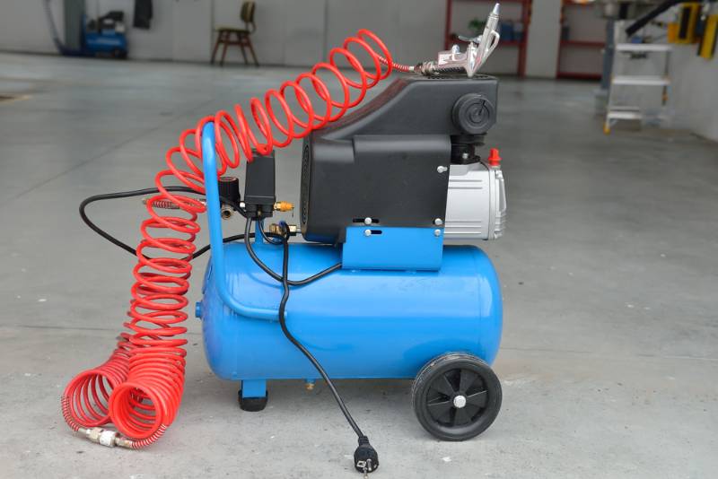 blue pump compressor washing cars indoor homemade flamethrower SS