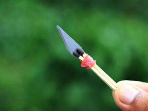 Featured | Pair of matchstick with rubberband holding the knife | Quick & Easy Survival Hacks Using Household Items