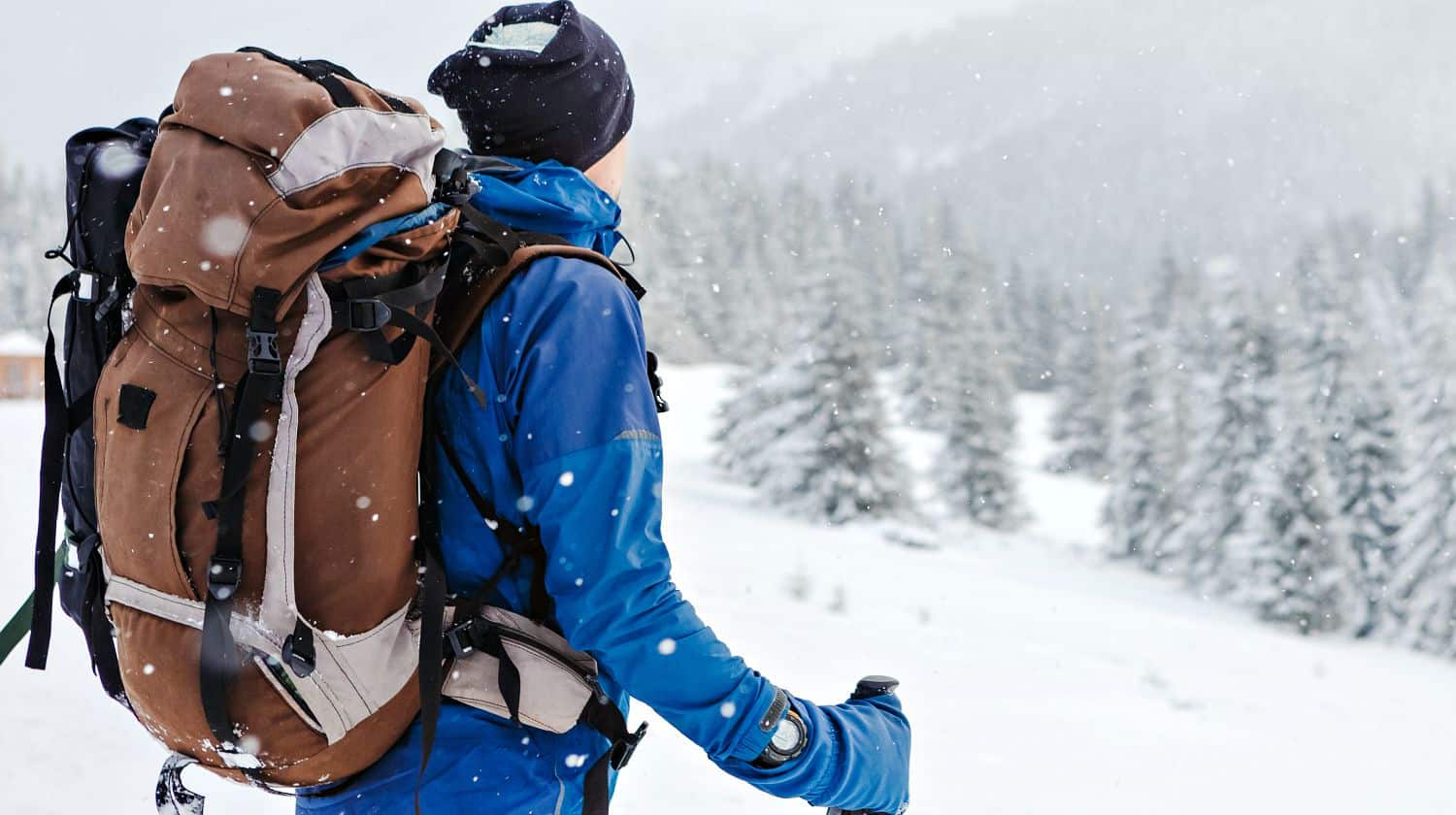 Hiker in winter mountains | Winter Survival Kit: The Prepper's Guide To Winter Survival | Featured