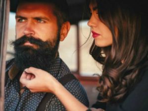 Feature | woman admiring man's beard | Types Of Beards That Women Love To See On Men