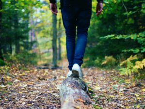 Feature | Man walking in the woods and hiking alone | Lost In The Woods 101: What To Do When Lost In The Woods
