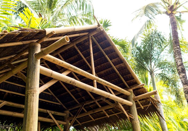 bamboo constructed building details eco friendly | how to build a bamboo house