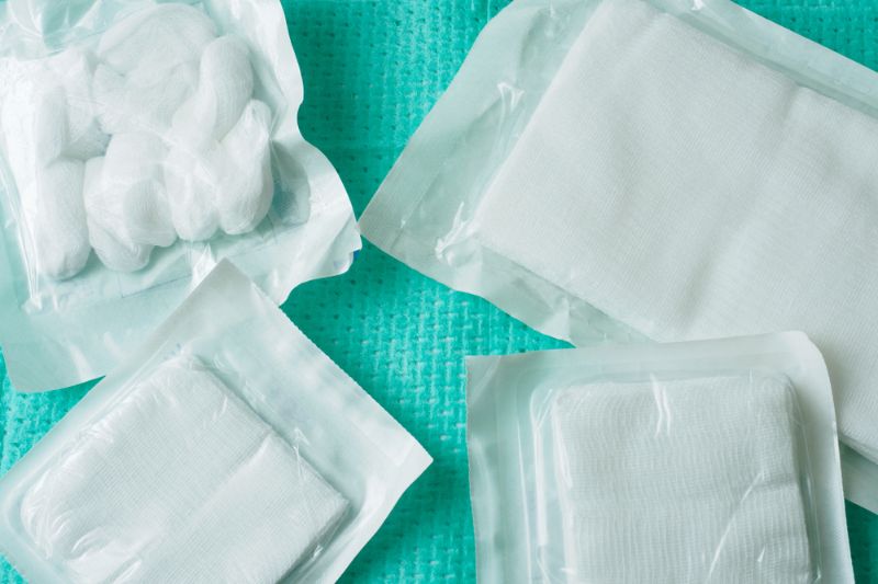 white-medical-cotton-gauze-sterile-packaging | how to treat a gunshot wound