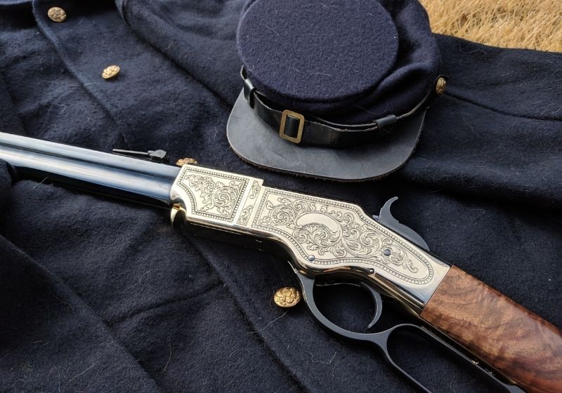 Engraved lever action Henry rifle | winchester model 94 