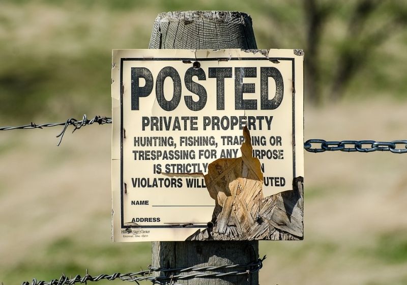 Private property sign posted What is the hunters role in wildlife conservation PB