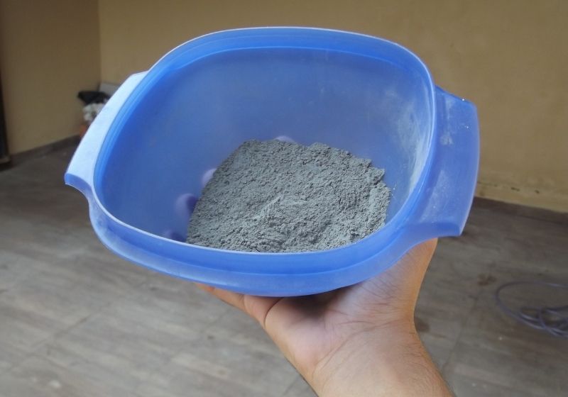 A beautiful blue bowl with powdered black clay How to make gun powder SS