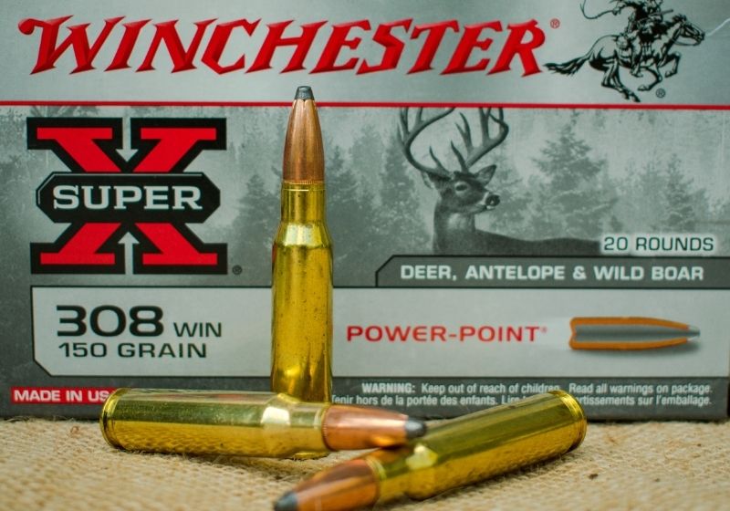 A box of Winchester 308 shells Best hunting caliber SS