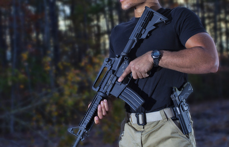 Man with a semi automatic rifle | how to use an ar 15