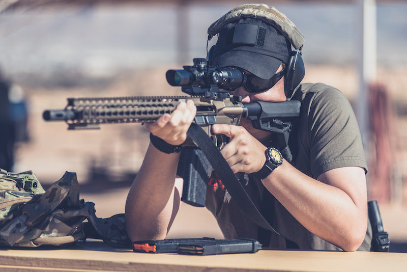 Man shooting assault style rifle | best legal home defense rifles ny