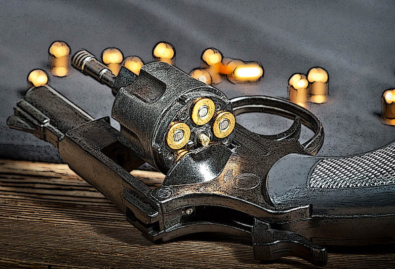 illustration of a revolver with blank cartridge | best gun for female runner