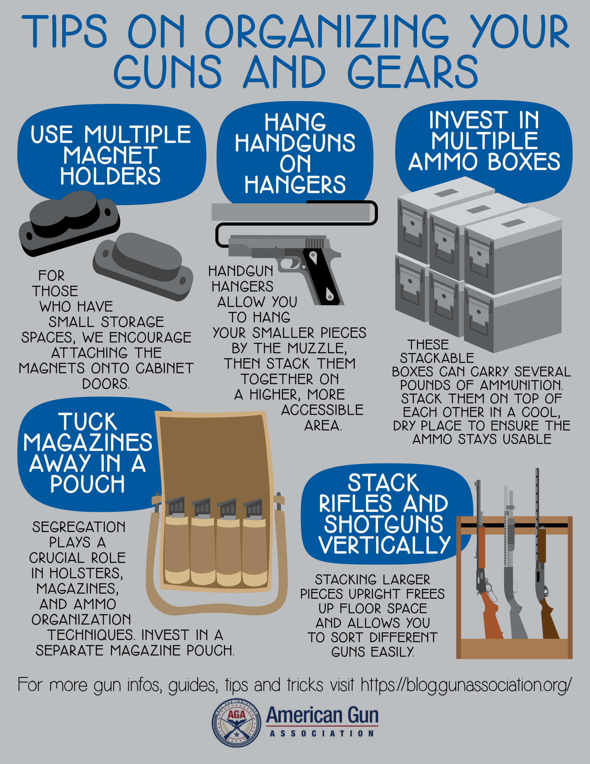 Tips on Organizing Your Guns and Gears | infographic