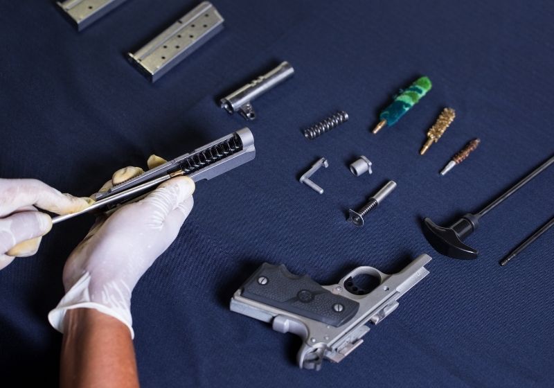 Gunsmith cleaning gun pistol assemble dismantle |  how to clean a 9mm pistol