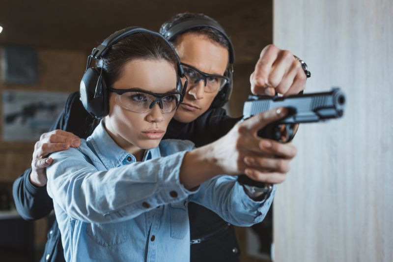 instructor-helping-customer-shooting-gallery Hollywood Gun Safety