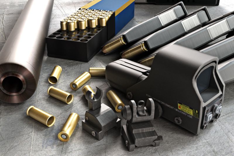 assault-rifle-accessories-collection-consisting-bullet Accessory Wars