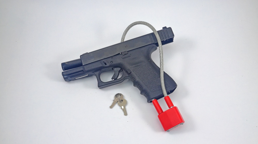 Pistol Lock with Open Chamber for Safety | Gun Lock | Featured