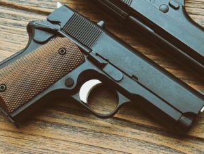 Close small black gun compact handgun | Springfield Armory SA-35 Gun Review | Featured
