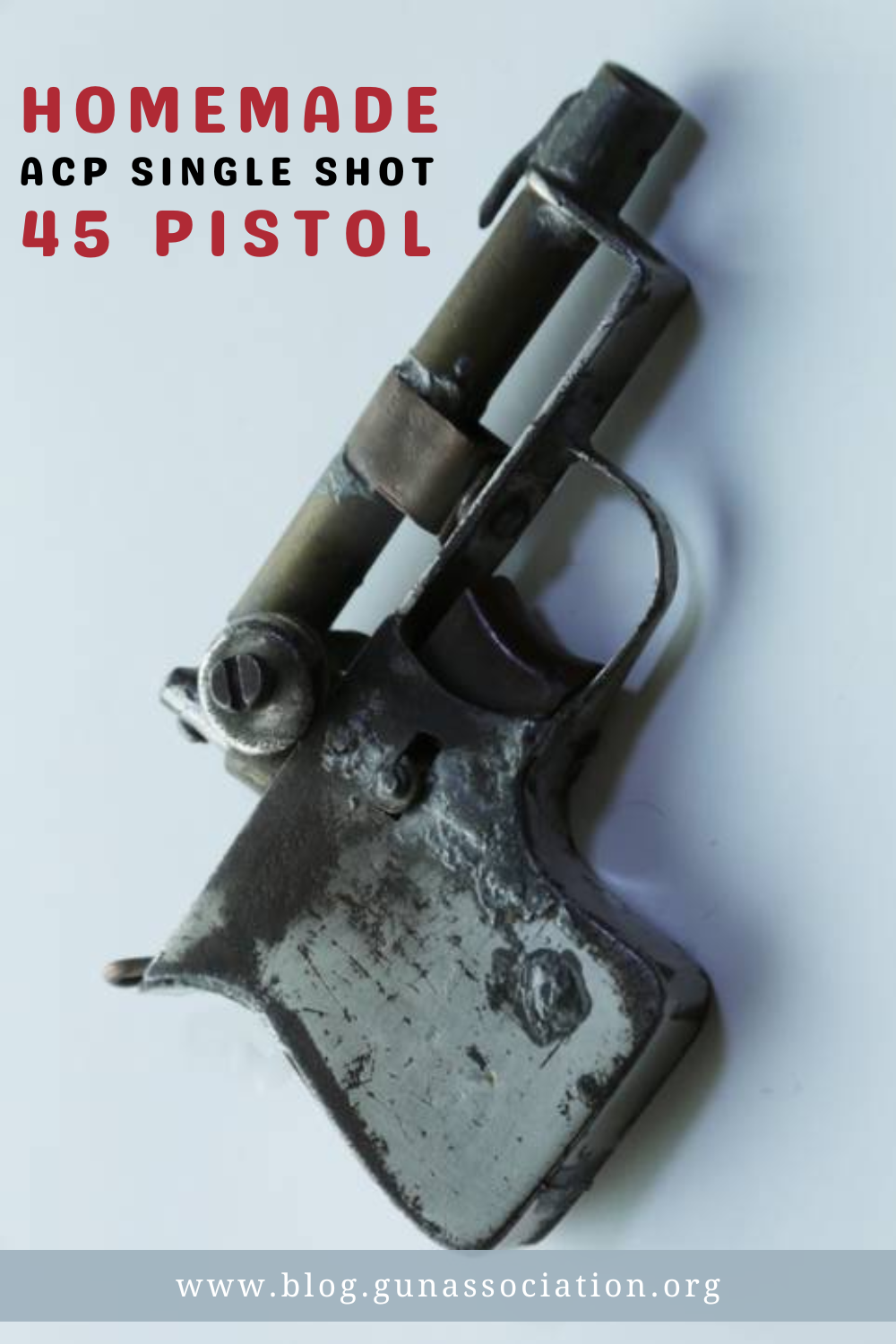 Homemade ACP Single Shot 45 Pistol Shooting a 45 Caliber Pistol