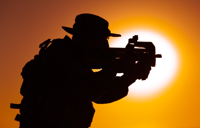 Silhouette of Army Special Forces Commando | B&T APC9