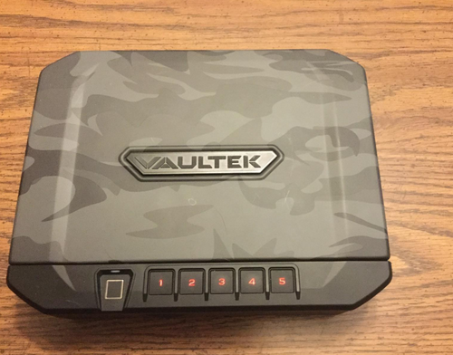 VAULTEK VS10i Biometric Handgun Bluetooth 2.0 Smart Safe Pistol Safe with Auto-Open Lid and Rechargeable Battery