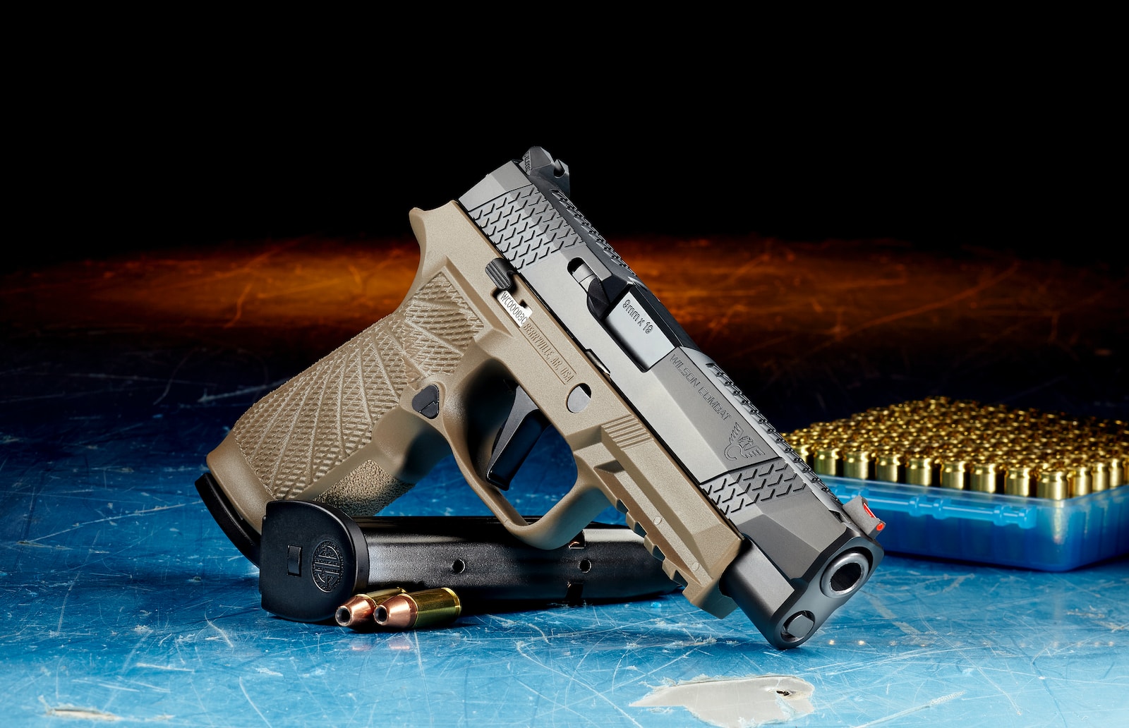 handgun black and silver semi automatic pistol